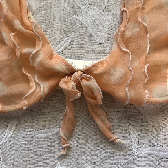 Princess Tam Tam Peach Polka Dot Sheer Bra - Picture 3 of 7